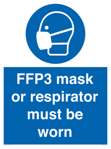 FFP3 mask or respirator must be worn